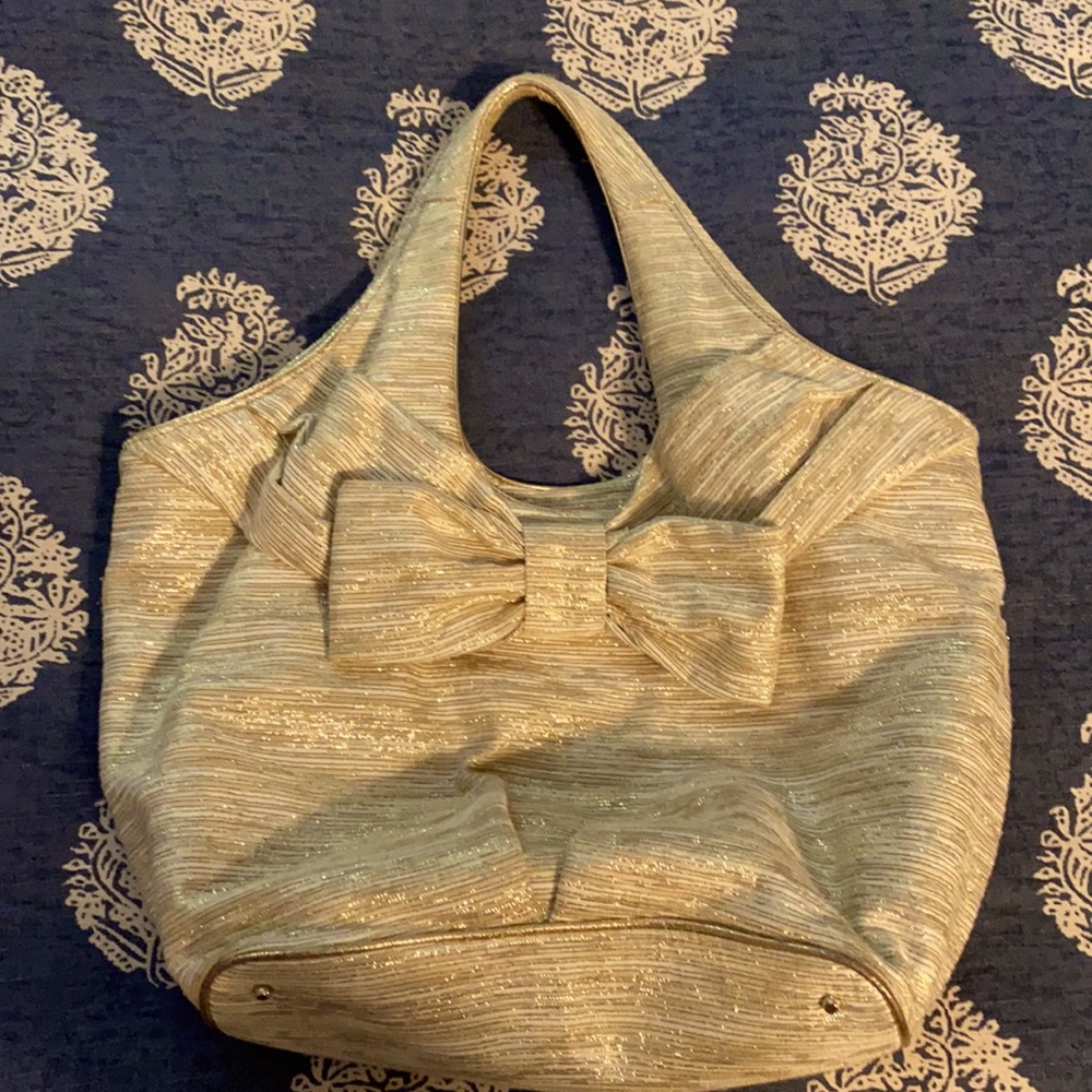 Kate Spade gold bow tote